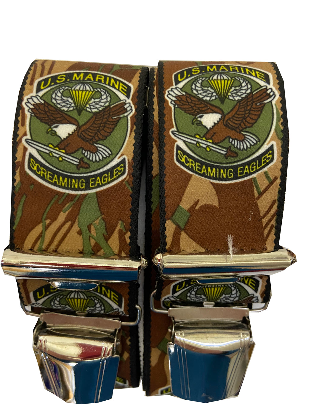 U.S. MARINE Hosenträger - Marines - Screaming Eagles - Adler (braun)