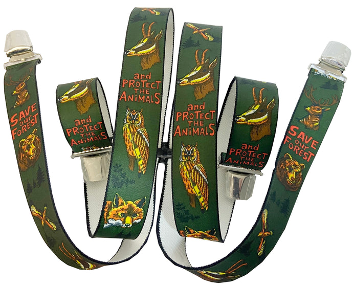 Hosenträger - SAVE OUR FOREST - PROTECT THE ANIMAL - Tierschutz - Waldschutz