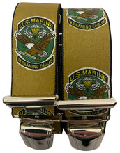 Laden Sie das Bild in den Galerie-Viewer, U.S. MARINE Hosenträger - Marines - Screaming Eagles - Adler (braun glatt)