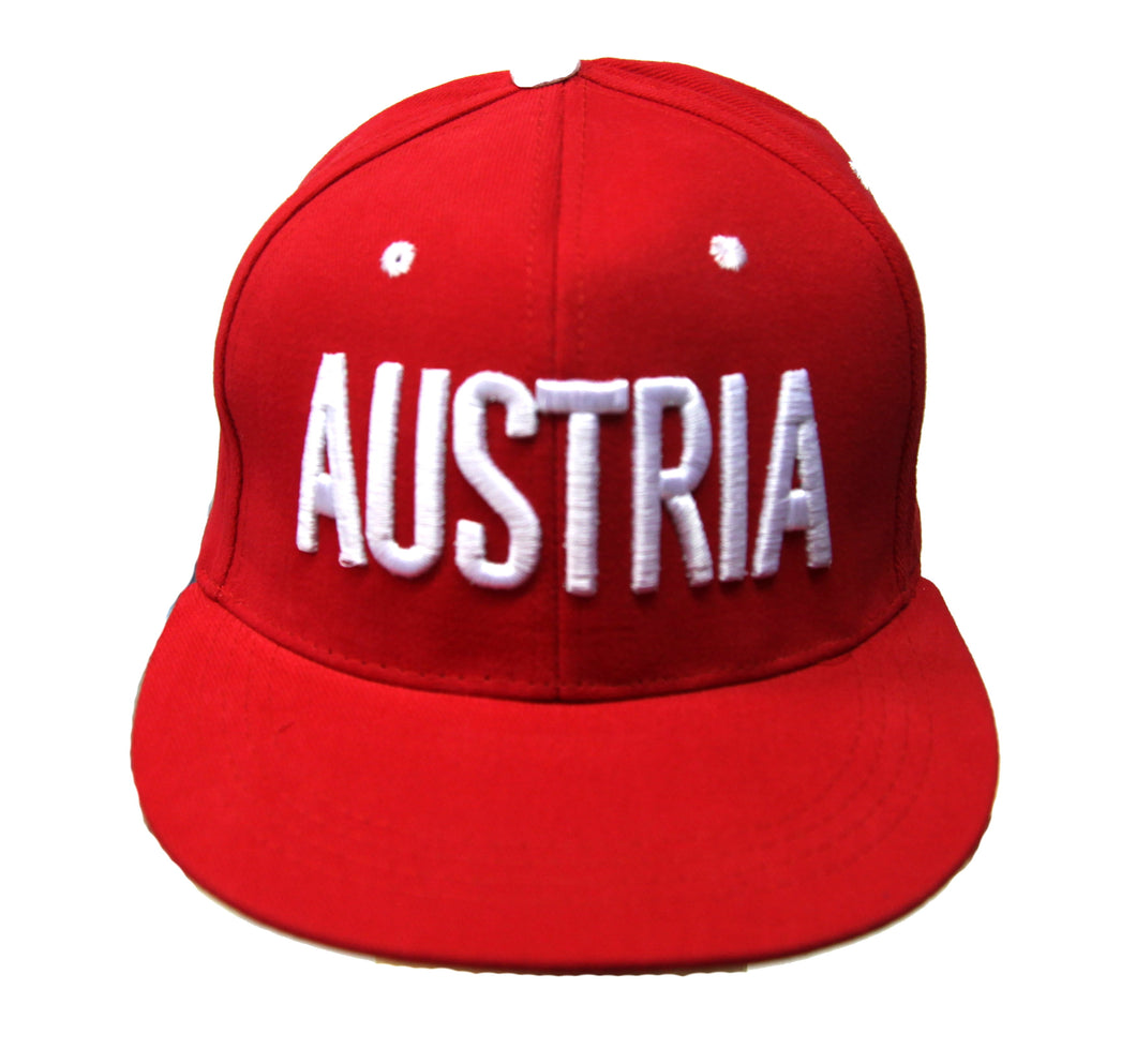 Austria Kappe Rot mit Schriftzug